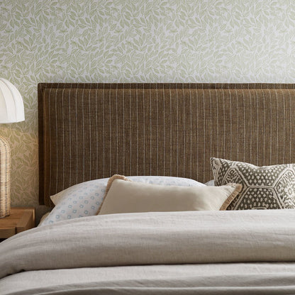 Camille Striped Linen Blend Full Size Headboard