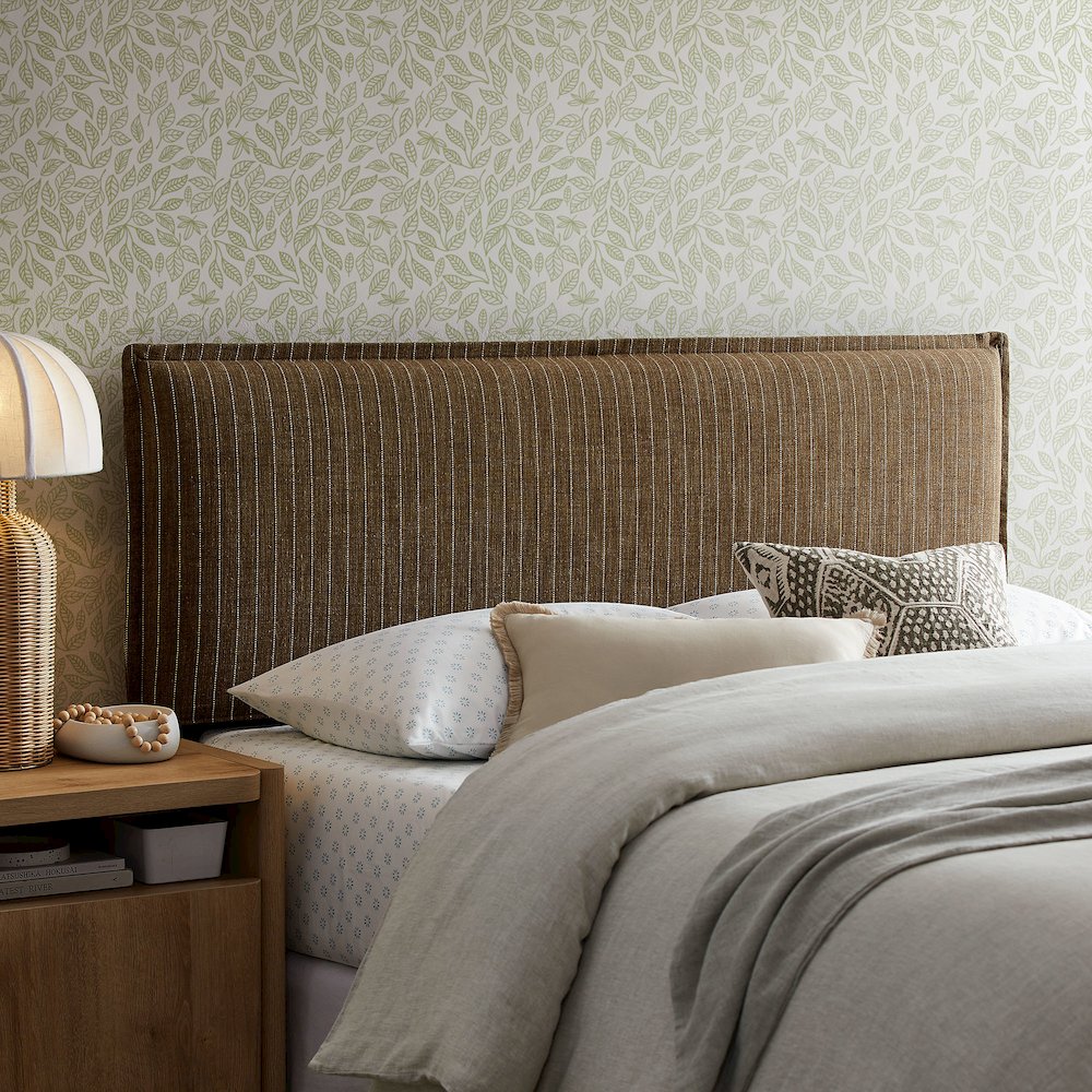Camille Striped Linen Blend Full Size Headboard