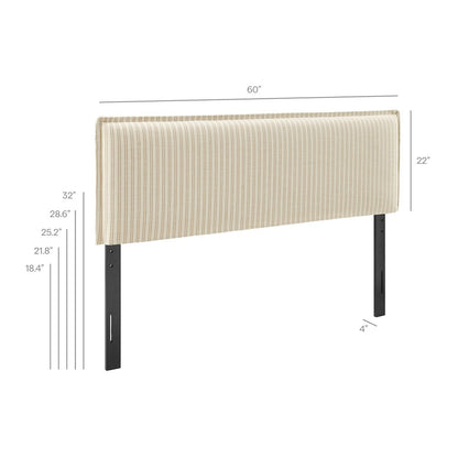 Camille Striped Linen Blend Full Size Headboard