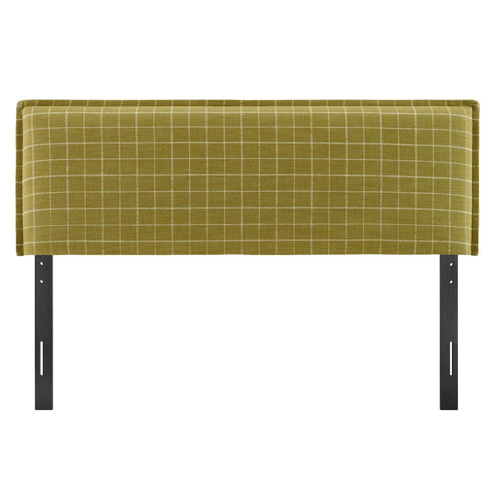 Camille Checkered Linen Blend Full Size Headboard