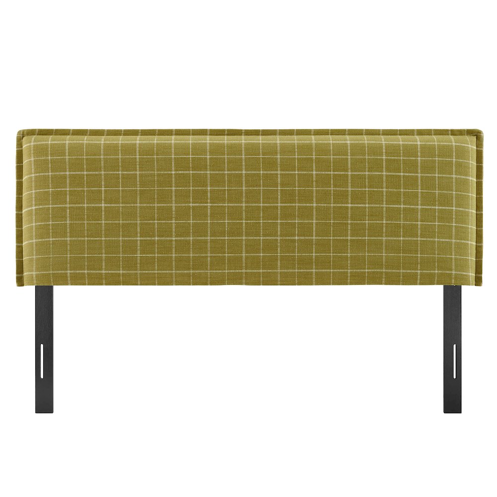 Camille Checkered Linen Blend Full Size Headboard