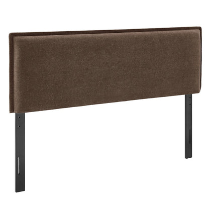 Camille Upholstered Linen Blend Queen Size Headboard