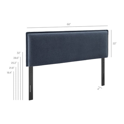 Camille Upholstered Linen Blend Queen Size Headboard