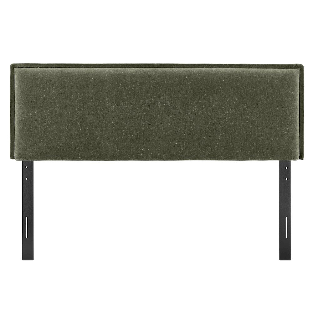 Camille Upholstered Linen Blend Queen Size Headboard