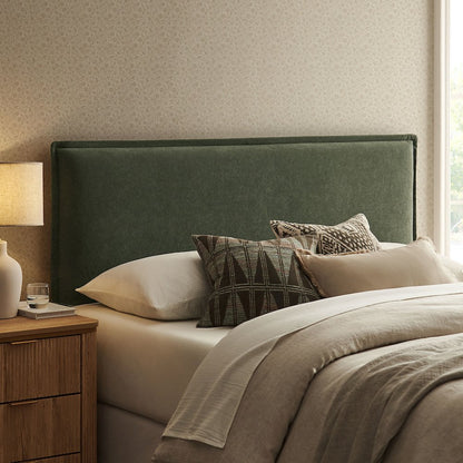 Camille Upholstered Linen Blend Queen Size Headboard