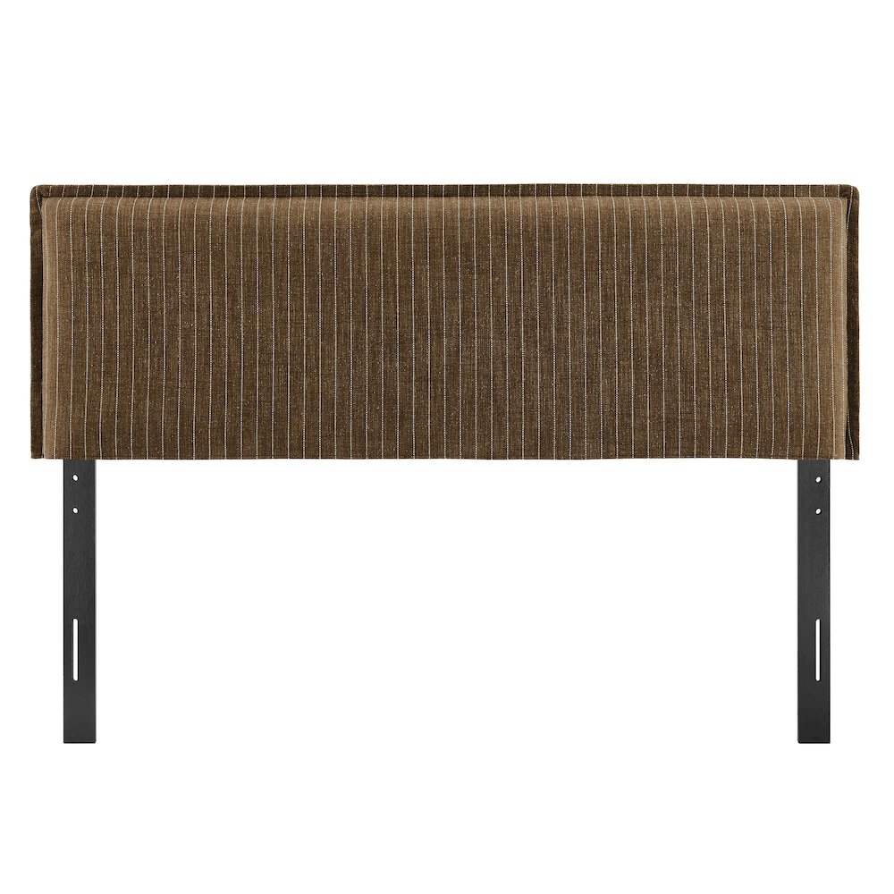 Camille Striped Linen Blend Queen Size Headboard