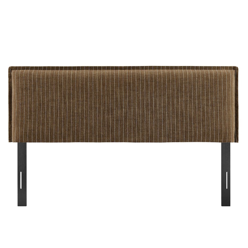 Camille Striped Linen Blend Queen Size Headboard