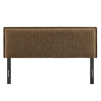 Camille Striped Linen Blend Queen Size Headboard