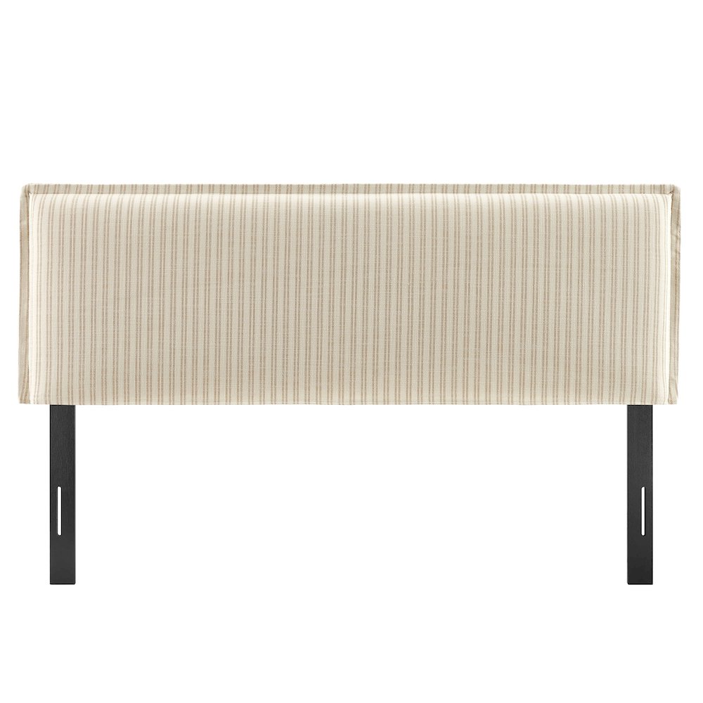 Camille Striped Linen Blend King Size Headboard