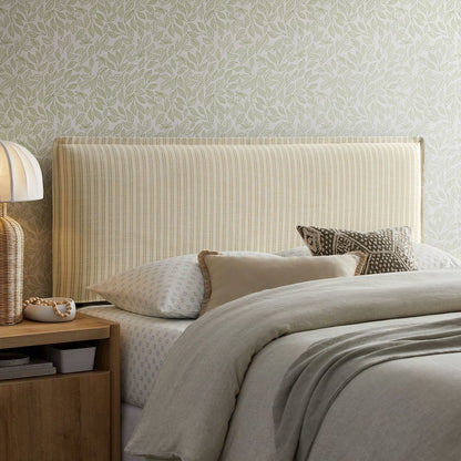 Camille Striped Linen Blend King Size Headboard
