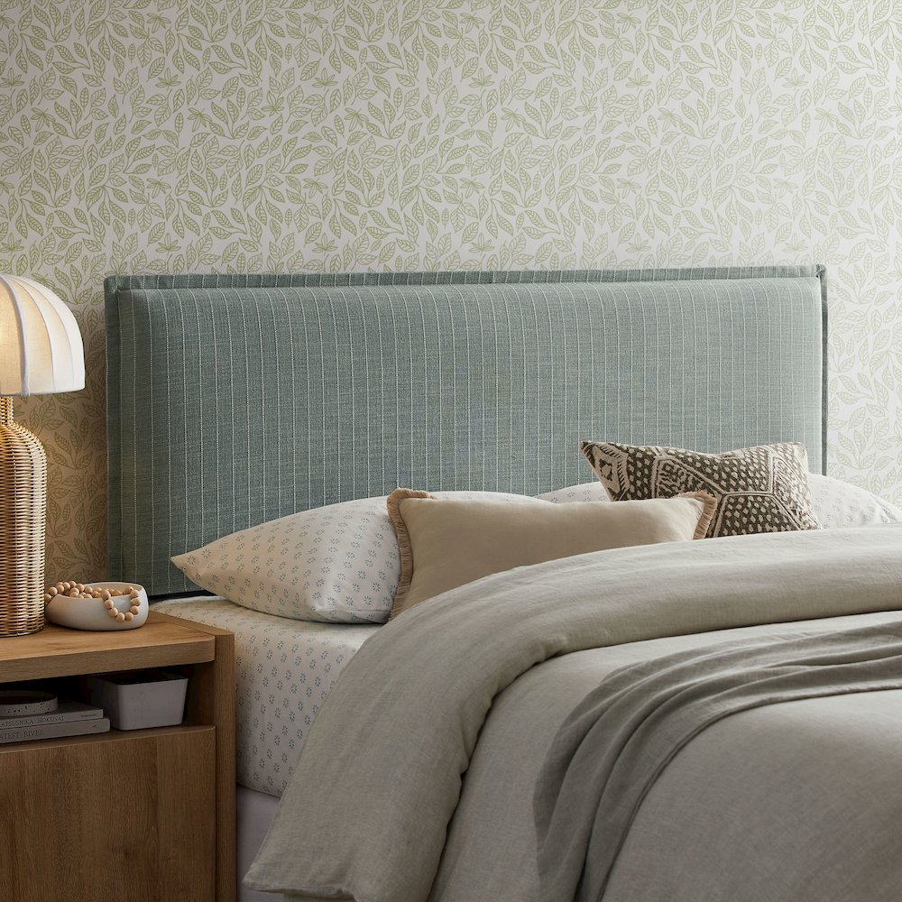 Camille Striped Linen Blend King Size Headboard