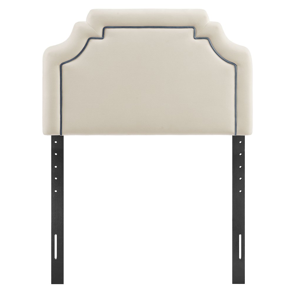 Magnolia Performance Velvet Twin Headboard - Alabaster Cadet Blue