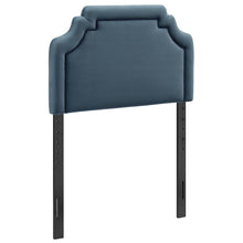 Magnolia Performance Velvet Twin Headboard - Cadet Blue Midnight