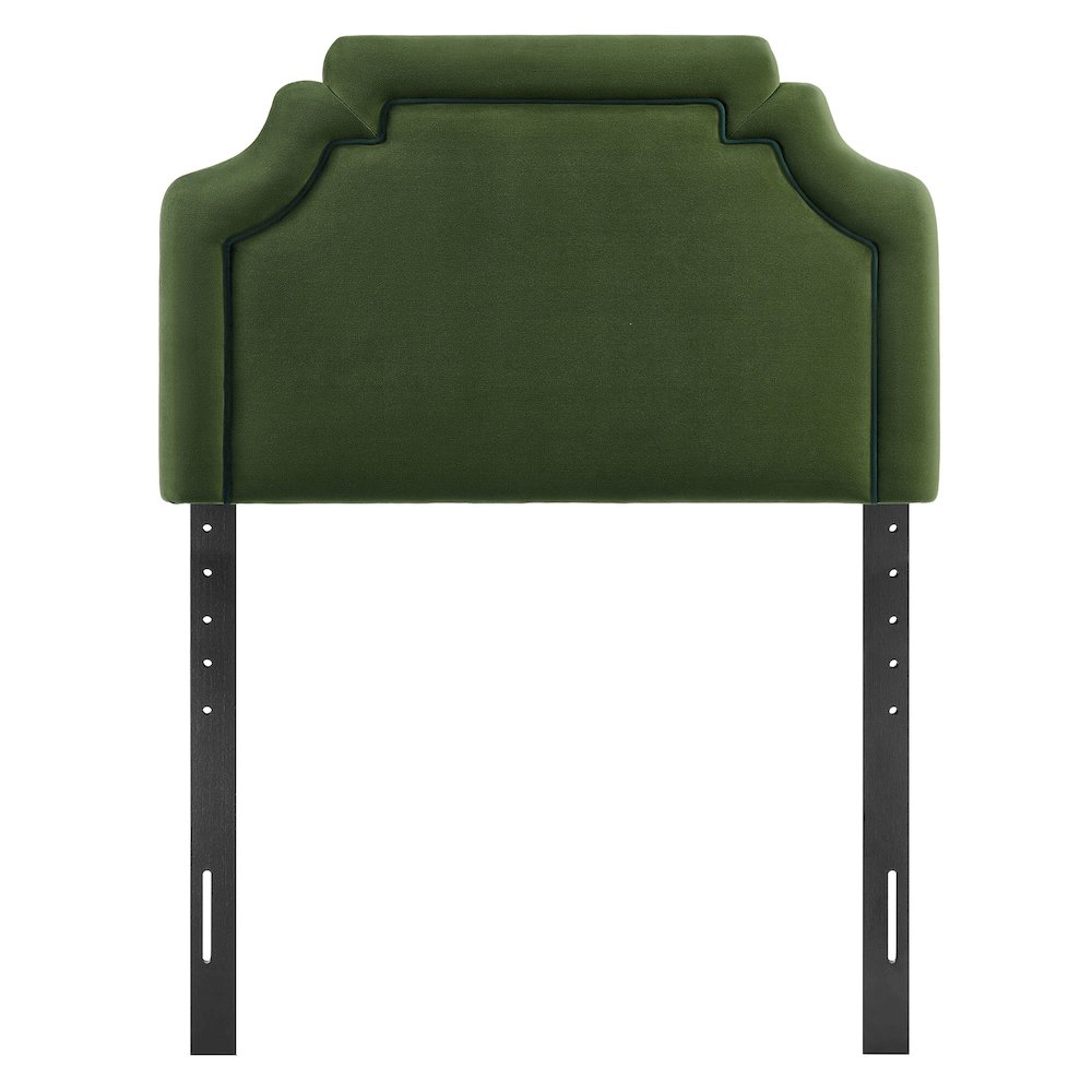 Magnolia Performance Velvet Twin Headboard - Moss Green Dark Green