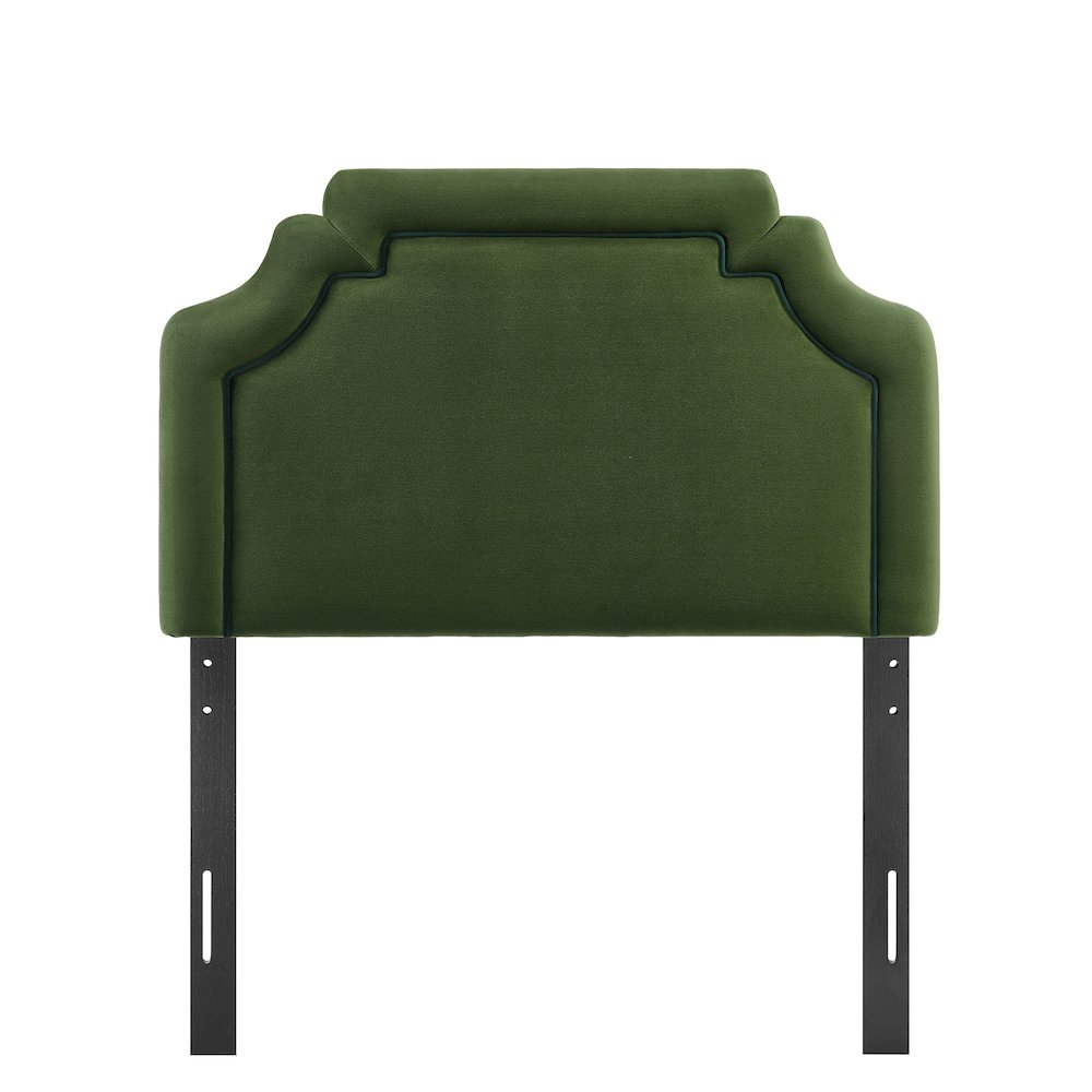 Magnolia Performance Velvet Twin Headboard - Moss Green Dark Green