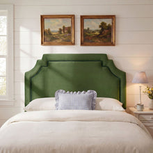 Magnolia Performance Velvet Full Headboard - Moss Green Dark Green