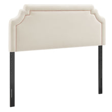 Magnolia Performance Velvet Queen Headboard - Alabaster Pink