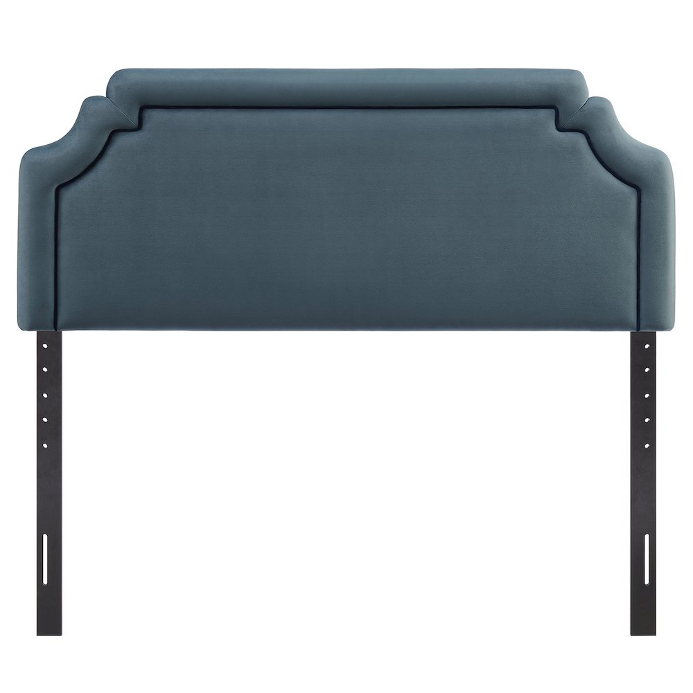 Magnolia Performance Velvet Queen Headboard - Cadet Blue Midnight