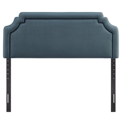 Magnolia Performance Velvet Queen Headboard - Cadet Blue Midnight