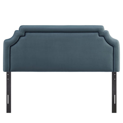 Magnolia Performance Velvet Queen Headboard - Cadet Blue Midnight