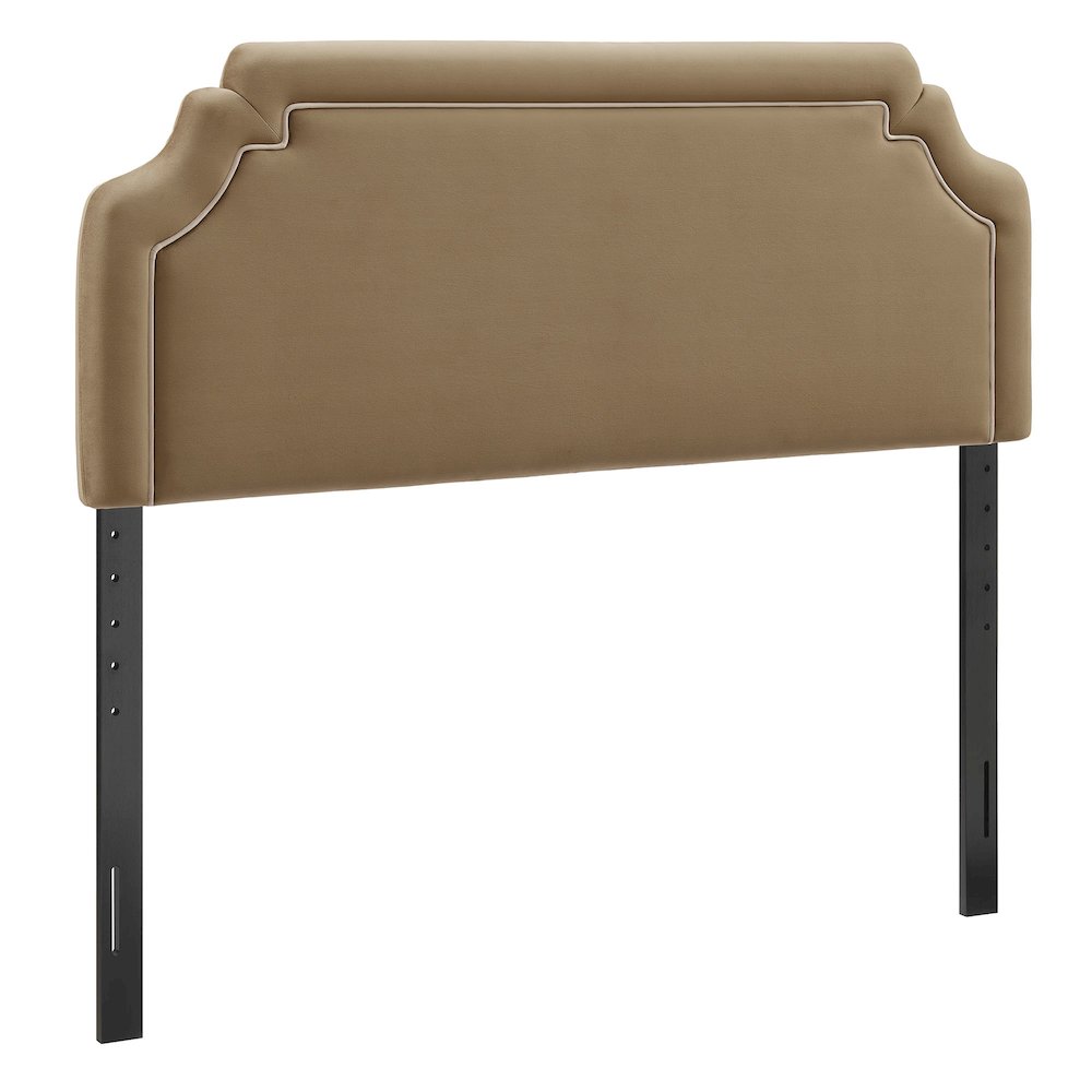 Magnolia Performance Velvet Queen Headboard - Taupe Almond