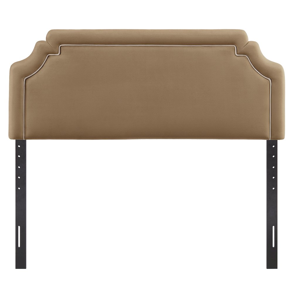 Magnolia Performance Velvet Queen Headboard - Taupe Almond