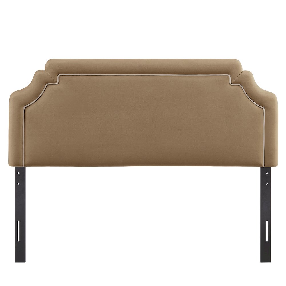 Magnolia Performance Velvet Queen Headboard - Taupe Almond