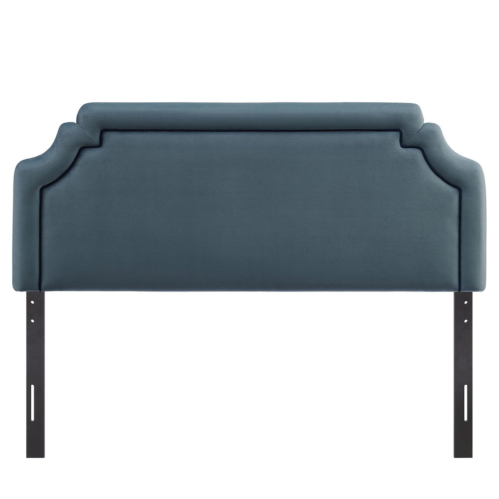 Magnolia Performance Velvet King Headboard - Cadet Blue Midnight