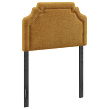 Magnolia Upholstered Fabric Twin Size Headboard - Copper