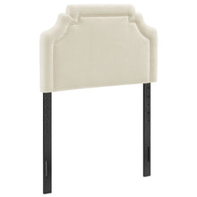 Magnolia Upholstered Fabric Twin Size Headboard - Ecru