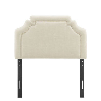 Magnolia Upholstered Fabric Twin Size Headboard - Ecru