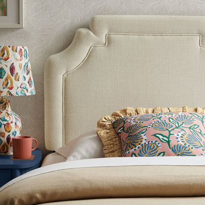 Magnolia Upholstered Fabric Twin Size Headboard - Ecru