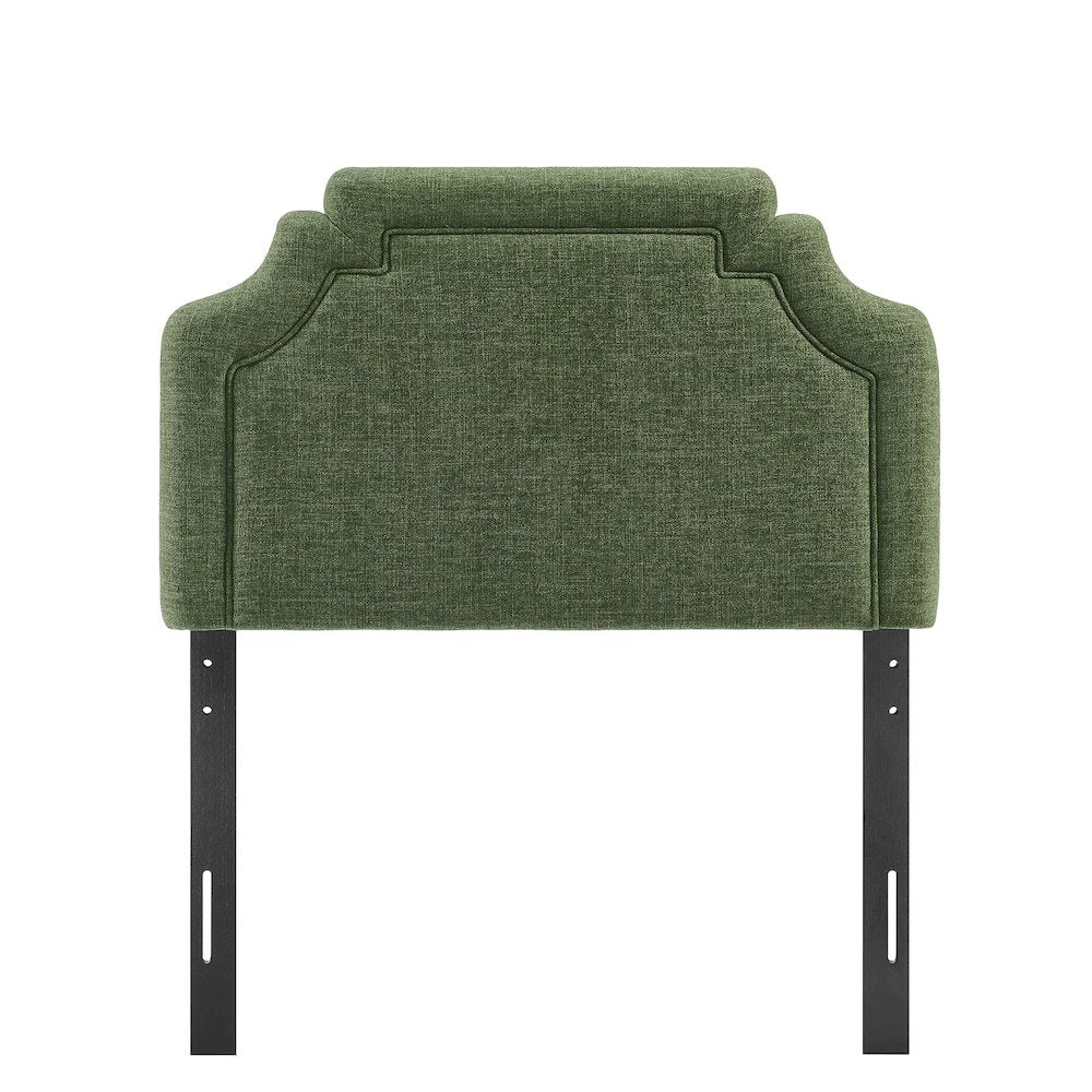Magnolia Upholstered Fabric Twin Size Headboard - Foliage