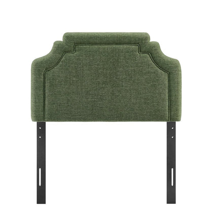 Magnolia Upholstered Fabric Twin Size Headboard - Foliage