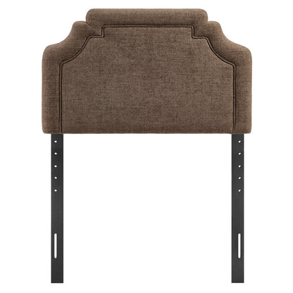 Magnolia Upholstered Fabric Twin Size Headboard - Mocha