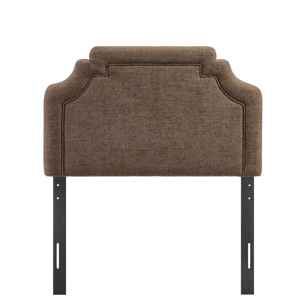 Magnolia Upholstered Fabric Twin Size Headboard - Mocha
