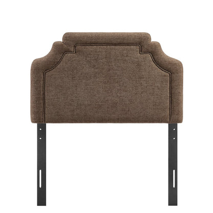 Magnolia Upholstered Fabric Twin Size Headboard - Mocha