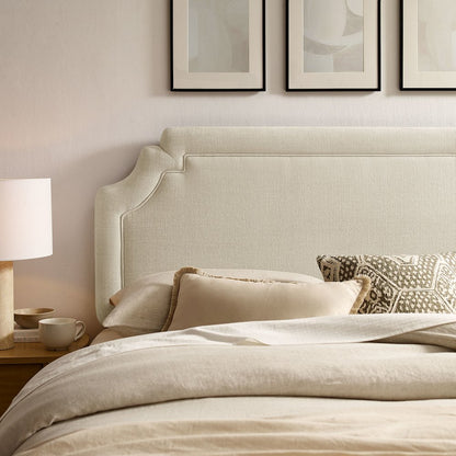 Magnolia Upholstered Fabric Full Size Headboard - Ecru