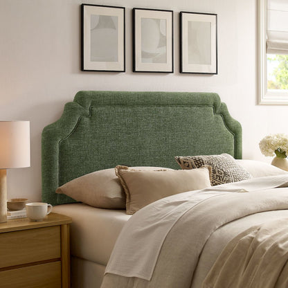 Magnolia Upholstered Fabric Full Size Headboard - Foliage