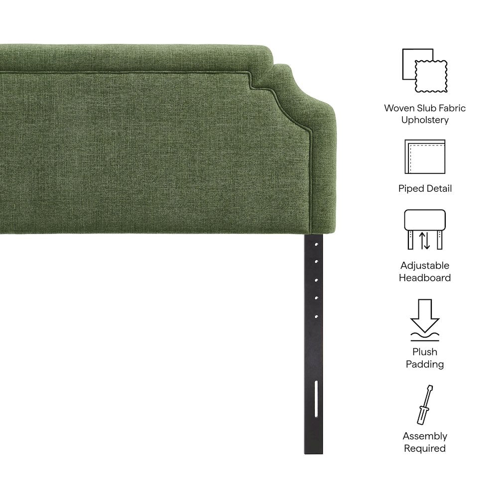 Magnolia Upholstered Fabric Full Size Headboard - Foliage