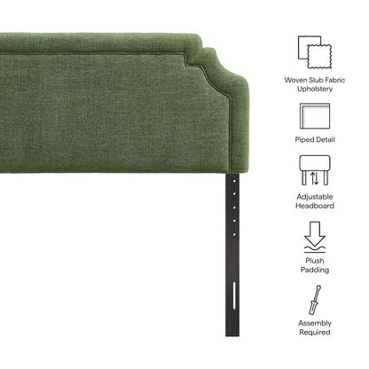 Magnolia Upholstered Fabric Full Size Headboard - Foliage