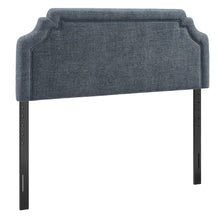 Magnolia Upholstered Fabric Full Size Headboard - Slate Blue