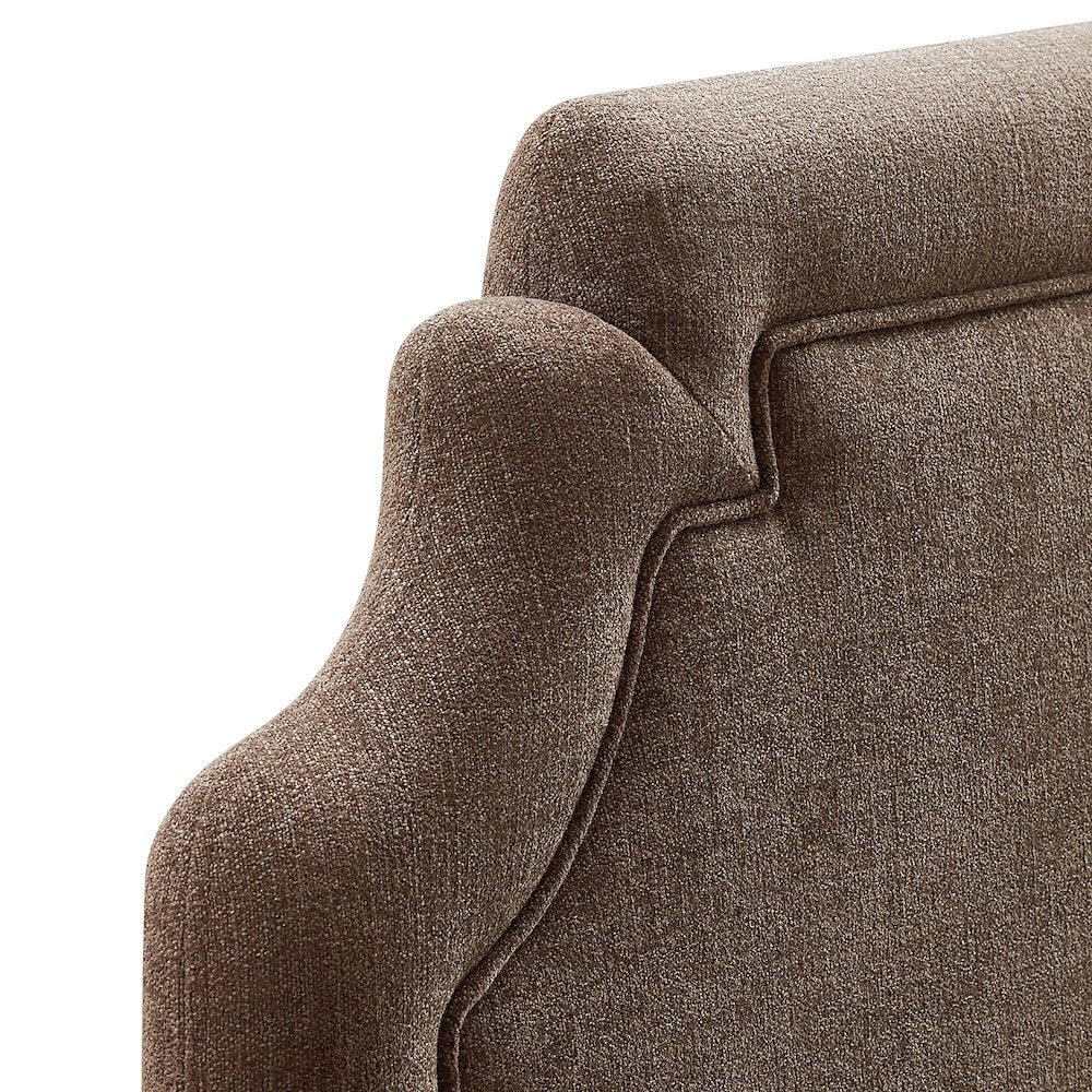 Magnolia Upholstered Fabric Queen Size Headboard - Mocha