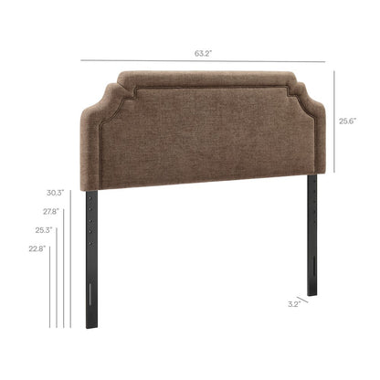 Magnolia Upholstered Fabric Queen Size Headboard - Mocha