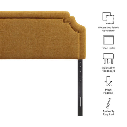 Magnolia Upholstered Fabric King Size Headboard - Copper