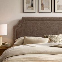 Magnolia Upholstered Fabric King Size Headboard - Mocha