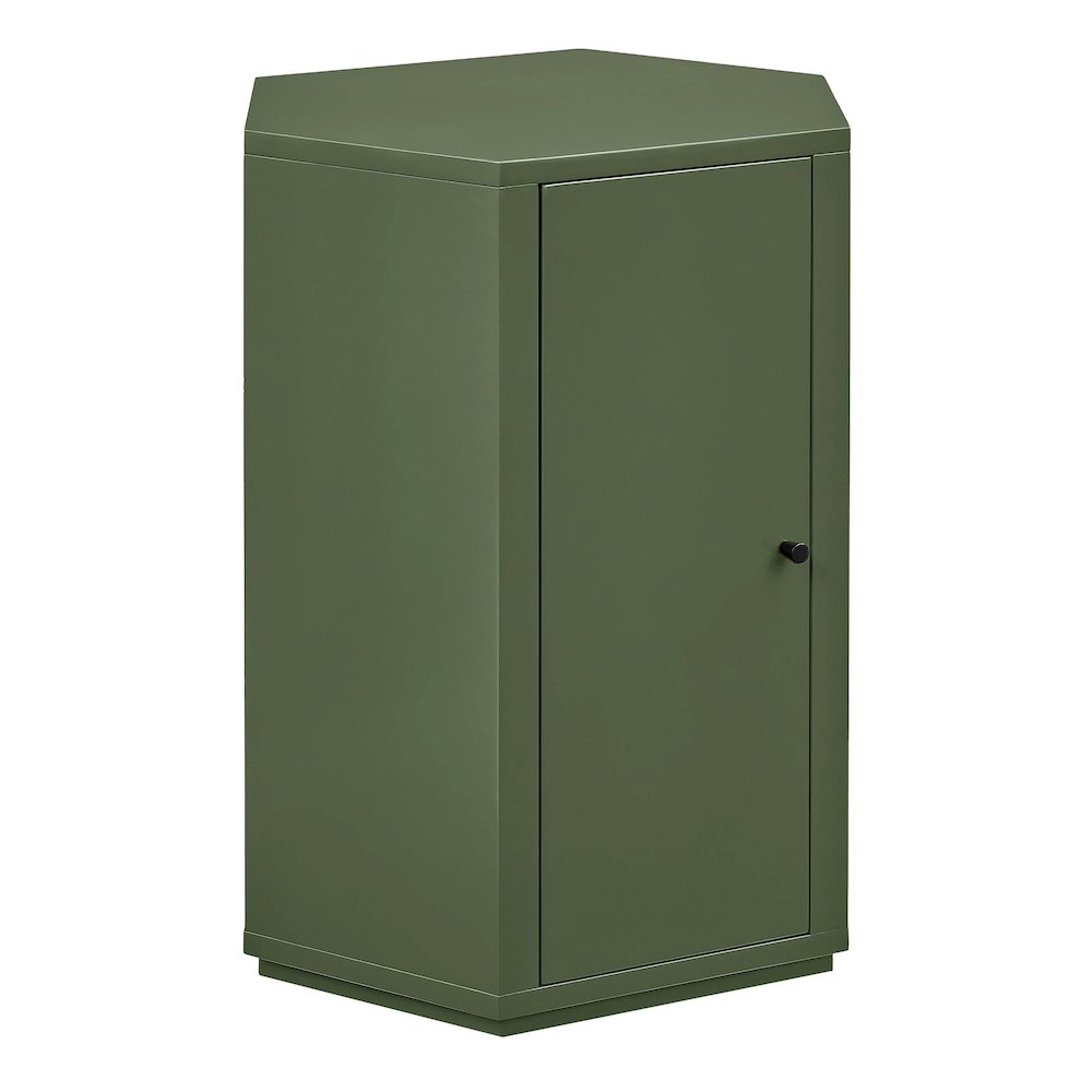 Kade Faceted Semi-Gloss Side Table - Cypress