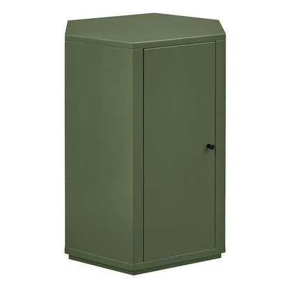 Kade Faceted Semi-Gloss Side Table - Cypress
