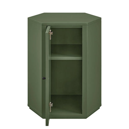 Kade Faceted Semi-Gloss Side Table - Cypress