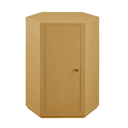 Kade Faceted Semi-Gloss Side Table - Mustard